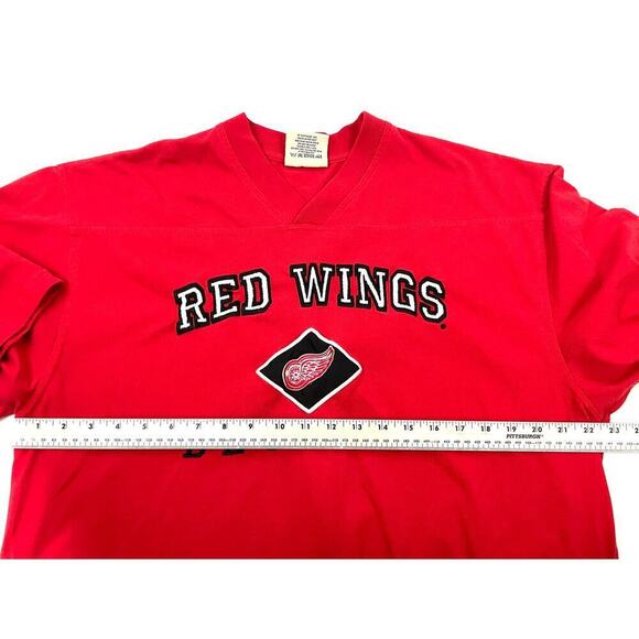 VTG Detroit Red Wings Embroidered NHL Shirt LARGE 1990's Lee Sport - Picture 14 of 16